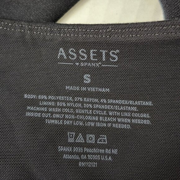 Spanx Assets Leggings Small Black Ankle Skinny Stretch Pull On Activewear - Picture 2 of 9